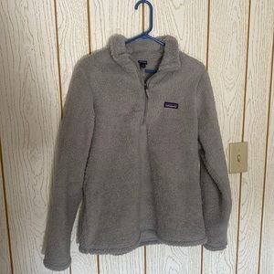 Fleece Patagonia grey quarter-zip pull over size L